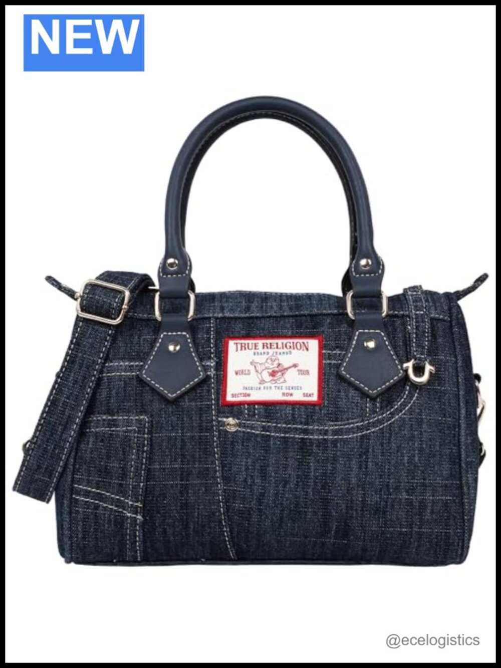 True Religion Denim Heritage Satchel with Crossbody Strap